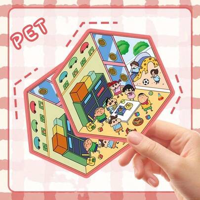 1 bộ sticker ghép hình hoạt hình dễ thương, sticker chủ đề sân chơi và lớp học Kawaii cho trẻ em, sticker tương tác tự làm thú vị cho trẻ em, quà tặng sinh nhật hoàn hảo và đồ chơi xếp hình cho trẻ em.