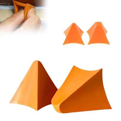 2 piezas Herramienta de silicona, Herramienta para calafatear, Herramienta para quitar calafateo, Juego de herramientas de silicona naranja para juntas (3/6/10/16mm), Espátula eficaz para lechada para cocina, baño, ventana (4 tamaños)