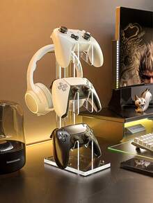 Soporte Universal 3 en 1 para Mando de Juego y Auriculares, Organizador de Escritorio, Estante de Almacenamiento para Auriculares, Accesorio de Juego para Espacio de Trabajo, Entretenimiento, Hogar, Habitación, Dormitorio Universitario, Decoración de Dormitorio, Artículos Esenciales para Regreso a Clases - Multicolor A - Ver 10