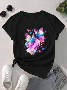 Women T-Shirts - Black - View 2