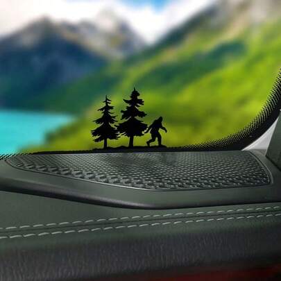 Bigfoot Windshield Sticker, Bigfoot Sticker, Forest Monster Easter Egg, Car Sticker, Truck, SUV Sticker, Windshield Sticker, Rearview Mirror Sticker, Car Sticker, Easter Egg, Indoor/Outdoor Sticker, Car Rearview Mirror Sticker