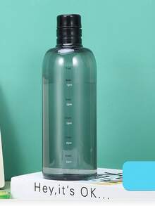 1 Stück transparente/schwarze PC Wasserflasche, auslaufsicher, stoßfest, tragbar, leicht zu reinigen, mit Zeitskala, geeignet für Wasser, Saft, Zitronenwasser, gemischten Tee und andere Getränke. Geeignet für Gym, Zuhause, Outdoor-Aktivitäten, Büro, Reisen und Campusnutzung; Wasserflasche, Tasse, Schmetterlingsflasche, Sportflasche, Studentenwasserflasche, Trinkgefäß, Getränkebehälter mit großer Kapazität, unverzichtbar für modischen Sport - Verschiedenfarbig - Übersicht 15