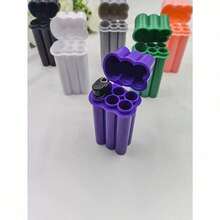 1pc Cigarette Case With Lighter Storage, 4-Slot Holder, Portable Design (Gift Box Packaging), Back To School Supplies - Purple-four Holes - View 10