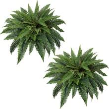 2026 New 31"Artificial Boston Fern Bush Plant, 2 Faux Ferns For Outdoors Large, Fake Ferns Realistic Artificial Plants With 38 Fronds For Garden Porch Patio Home Office Living Room Decor Green - 31" Faux Ferns 38 Leaves - 查看 4