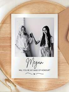Personalized/Customizable Photo Card/Wedding Invitation Card/Maid Of Honour/Bridesmaid Proposal/Birthday Card(With Envelope) - Multicolor - View 3