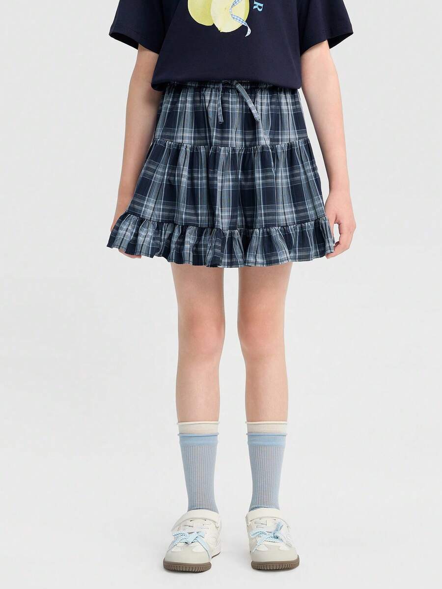 Balabala Váy hè cho bé gái 2026, váy ngắn dễ thương, chất liệu mềm nhẹ, thoải mái khi chơi và mặc hàng ngày. - tông màu xanh - Xem 1