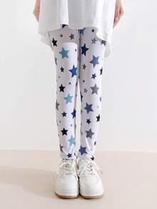 4 chiếc quần legging ôm sát dáng suông cho bé gái, quần dài đến mắt cá chân co giãn, thoải mái khi mặc hàng ngày, mùa xuân/hè. - Nhiều màu - Xem 9