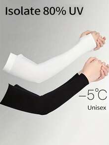 3 Pairs UV Protection Arm Sleeves, UPF 50+, Sports Compression Cooling, Unisex, Basketball Arm Sleeves, School Halloween Accessory, Winter Gloves - A - View 3