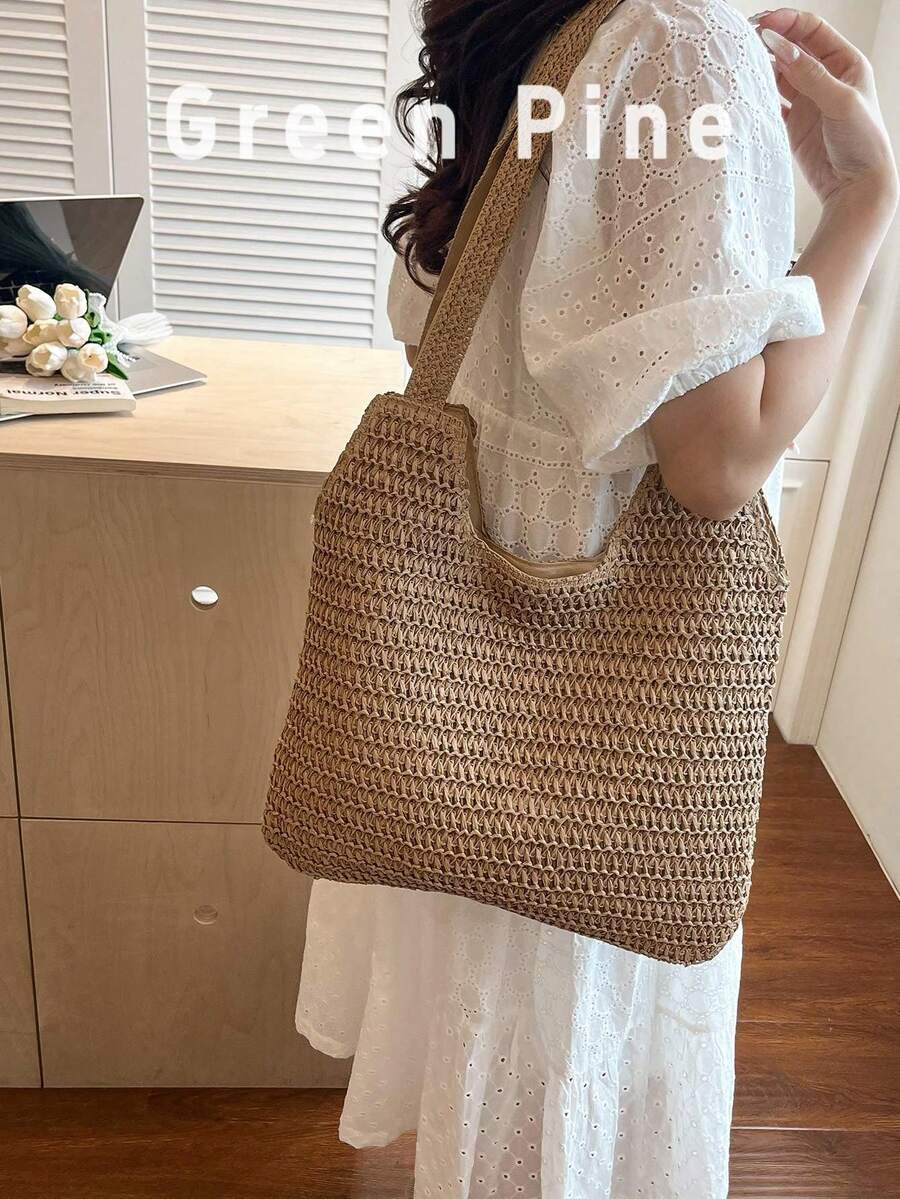 Large Capacity Woven Tote Bag For Women