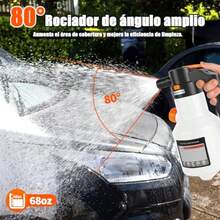 2L eléctrico cañón de esesdora automotriz 45 minutos de duración de batería ultralarga Con 2 boquillas Adecuado para lavado de automóviles Limpieza del hogar riego de jardines Blanco - Blanco - Ver 4