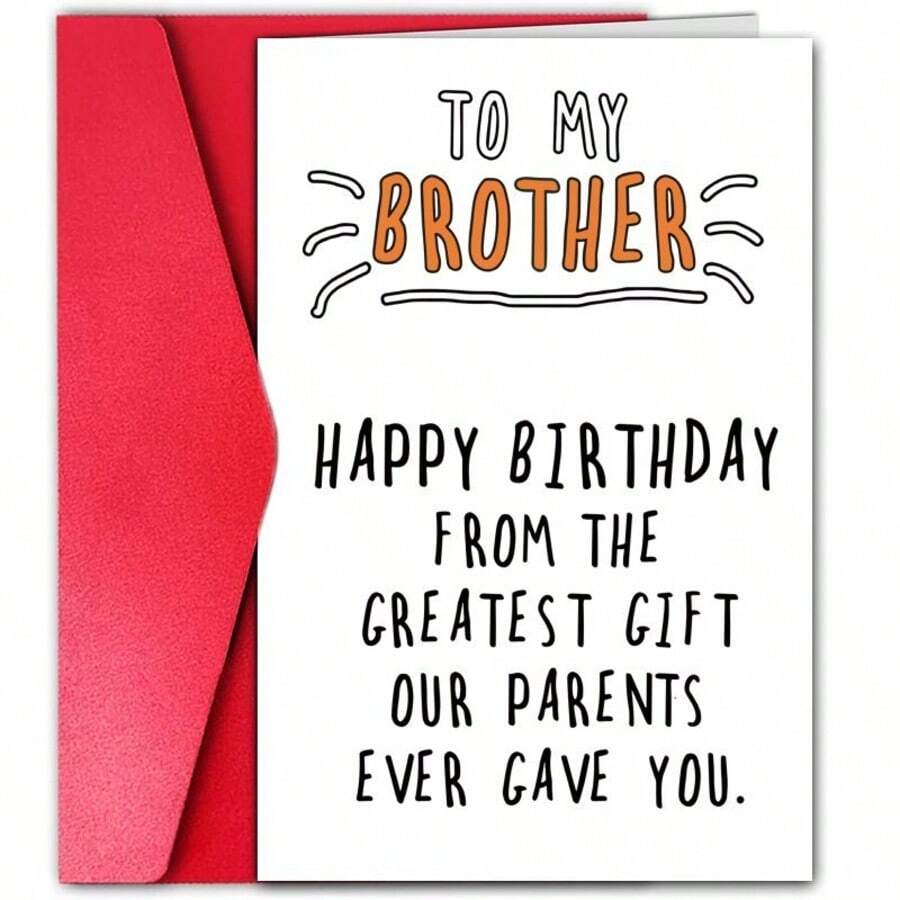1 Funny Birthday Card - Humorous & Fun Birthday Greeting Card - Ideal For Birthday Parties - Suitable For Brothers And Friends - 1PC - View 1
