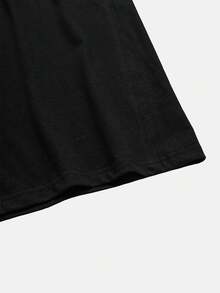 Women's Basic Casual T-Shirt With Front And Back Print "Rio Brazil Sunset Beach Design" | Everyday Wear, Summer Fashion, Rio Beach, Oversized Streetwear Style Shirt, Crew Neck, Short Sleeve, 100% Comfortable Cotton Material - 黑色 - 查看 6