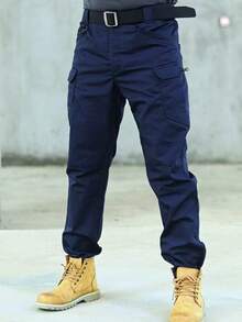 Men's Tactical Pants With Multiple Pockets, Waterproof Military Tactical Pants, Combat Pants With Multiple Pockets - 寶藍色 - 查看 5