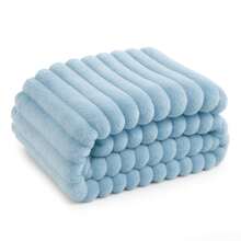 Bedsure Summer Vacation Bedding Set (Holiday Essentials), Throw Blanket - Super Soft Cozy And Cute Small Blanket, High-Quality Polyester, King/Queen/Throw/Throw Xl/Twin/Twin Xl Blanket, Twin XL Soft Bedding Set Gift For Graduation/Vacation/Birthday Decoration/Back To School, For Room Decor, Home Decor, Bedroom Decor, Dorm Decor, Father's Day Gift - Màu xanh nhạt - Xem 5