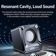 Lenovo A01 Mini Desktop Speaker, 3 Sound Field Modes, Gaming Speaker, 52mm Full Magnet Dual Speakers, 30° Angle Design, USB Wired Computer Speaker, Suitable For Laptops And Desktops. - View 3