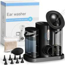 Travel Ear Cleaner, Electric Ear Cleaner: Manual Rinsing System With Waste Water Collection And 4 Cleaning Modes-An Effective Ear Irrigation System Including 8 Ear Tips - Xem 8