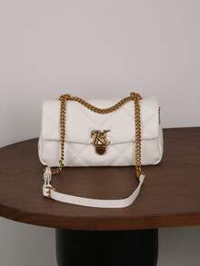 2026春夏新款大容量优雅女士单肩包，绗缝刺绣软皮链条腋下包，通勤风女士斜挎包 - 彩色 - 查看 7