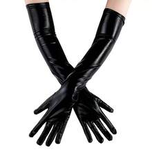 3件套性感女士面具颈圈手套套装，万圣节服装，角色扮演，派对，夜店，PU皮革猫耳面具配饰 - 黑色 - 查看 4