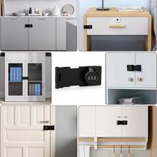 1 Set Cerradura de contraseña mecánica de 3 dígitos para gabinete, candado de de 3 pulgadas, cerradura de combinación sin llave, adecuada para gabinete, armario, puerta de mascota, buzón, cajón - CC - Ver 9