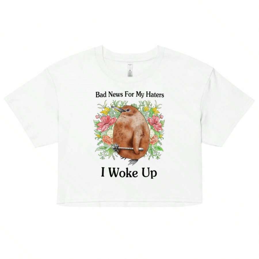 Bad News Women's Crop Top - 白色 - 查看 1