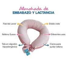 Almohada 3 en 1 Embarazo, Lactancia, Antireflujo Color Azul - Azul Marino - Ver 5