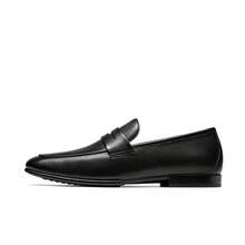Men's Genuine Leather Penny Loafers Higher Quality  Classic Dress Shoes Comfort Slip On Lightweight Formal Casual(Runs Large, We Recommend Ordering A Half Size Down) - màu đen - Xem 10