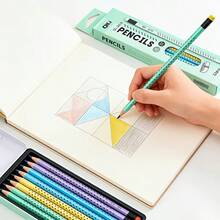 HB Wooden Sketch Pencils With Erasers, Loose Stationery Supplies, High-Quality Writing Tools, Office Stationery, Fun Stationery, Smooth Writing, Suitable For Drawing And Writing, Suitable For Artists, Home And Office Use - A - View 4
