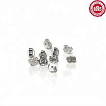 20pcs/Pack 925 Sterling Silver Plum Blossom Ear Plugs, Mini Ear Studs, Lightweight And Compact, Earring Accessories For DIY Jewelry - Silver - View 4