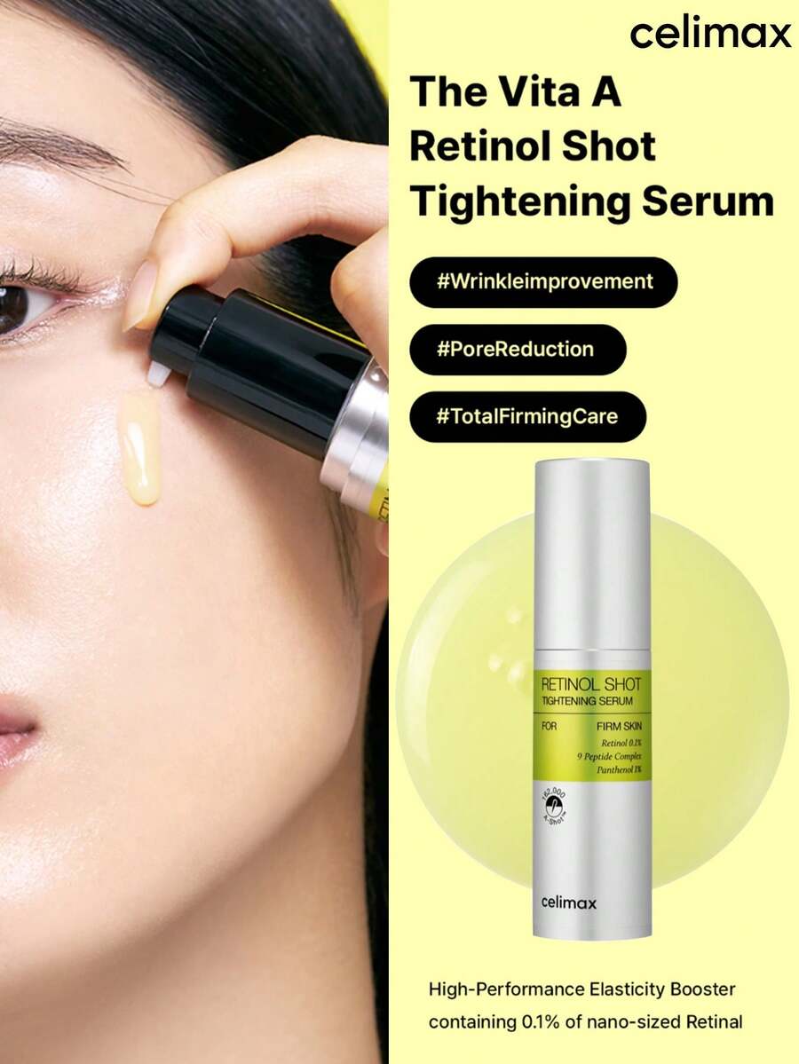 celimax Tinh chất làm săn chắc da Vita A Retinol | Chứa Vitamin A Retinol tự nhiên nguyên chất, Peptide, chất se khít lỗ chân lông, chống nếp nhăn, làm săn chắc da, chống lão hóa, làm mịn da 30ml - 30ml - Xem 1