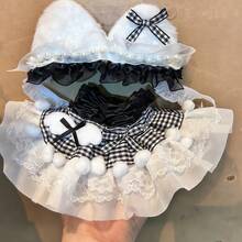 20厘米娃娃服装套装系列，娃娃换装服装，蓝天使公主裙套装，毛绒玩具服装，明星粉丝周边娃娃服装，派对礼物，生日礼物（不含娃娃） - 紅色 - 查看 3