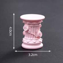 Mini European Retro Roman Column Candlestick, Dollhouse Sculpture Accessory DIY Handmade Decor, Mini Miniature Model Desktop Ornament, BJD Photography Prop - Multicolor - View 6