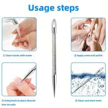 1/5pcs Cuticle Pusher, Gel Nail Polish Remover Tool, Professional Cuticle Remover, Manicure Pedicure Tools, Dead Skin Pusher Remover Including Storage Box - Silvery - View 7