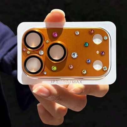 Miếng dán bảo vệ ống kính camera bằng kính cường lực 3D đính đá pha lê cao cấp, phù hợp với 17 Pro Max/17 Pro, kèm theo miếng dán bảo vệ màn hình và camera sau bằng kính cường lực. Ốp bảo vệ camera, kính cường lực 9H bảo vệ camera.