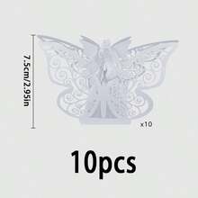 10 hộp quà kẹo hình bướm trắng, hộp đựng bánh quy và kẹo, thích hợp cho tiệc sinh nhật, tiệc mừng em bé, tiệc cưới. - Hộp - Xem 7