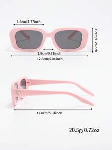 1 Par de Óculos de Moda Infantil com Armação de Olho de Gato, Minimalista, Adequado para Meninos e Meninas, Festa, Feriado, Viagem, Decoração, Acessório Diário, Acessório de Fotografia - Rosa chiclete - Visão 6