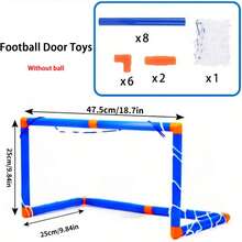 1Set Mini Foldable Soccer Goal, Best Choice For Outdoor Sports In Summer, Plastic Soccer Goal Post Set, Inflatable Sports Toy For Teenagers, Suitable For Indoor And Outdoor Team Games - 彩色 - 查看 10