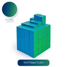 3D Printed Puzzle Cube, Gradient Color Modular Relaxation Cube, Multi-Functional Fidget Toy, Relieve Anxiety - Multicolor - View 11