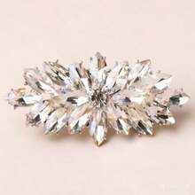 1pc Silver-Plated Alloy Rhinestone Horse Eye Shaped Crystal Brooch, Suitable For Women On Halloween And Christmas - Multicolor - View 21