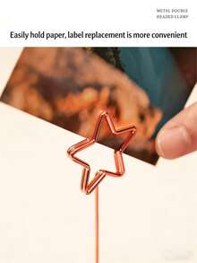 Metal Tag Clip, Product Name Tag Display Clip, Product Introduction Promotion Price Tag Clip, Bread Identification Tag, Dish Name Card Double Headed Clip, Price Display Tag Clip, Decoration, - Single Piece - View 3