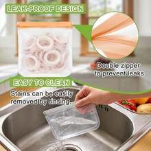 12 Pack Silicone Bags For Food Storage,Reusable Silicone Food Storage Bags,Freezer, Microwave & Dishwasher ,Reusable Freezer Food Bags, Leakproof-4 Gallon 4 Snack 4 Sandwich Bags,Grey - Gray(8 Gallon + 8 Sandwich + 8 Snack) - View 3