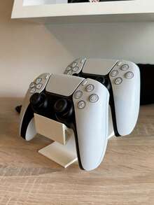 2-In-1 Game Controller Holder, Game Controller Storage Rack, Durable Plastic, Space-Saving Desktop Storage, Minimalist White And Black Design, High-Quality Plastic, Gaming Accessories, Compact Design, Sturdy And Durable, Suitable For Home Entertainment And Video Games, Holder And Rack Set, Accessories - Multiple Styles - View 10