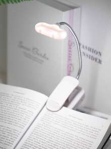 1 pieza Luz de lectura portátil y ajustable, con pinza, alimentada por batería, lámpara de lectura para el cuidado de los ojos, lámpara de escritorio, luz de lectura nocturna, regalo para amantes de los libros, iluminación para viajes al aire libre, lámpara de lectura - Blanco - Ver 13