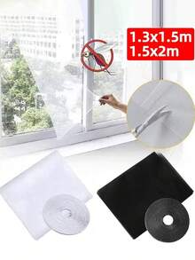 Màn chống muỗi cửa sổ 1.5m/2m, lưới chống muỗi tự dính, màn chống muỗi và côn trùng có thể cắt theo ý muốn. - nhiều màu - Xem 12
