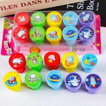 26 piezas Juego de sellos con temática espacial, adecuado para recuerdos de fiesta, con varios diseños de espacio y astronautas, excelente para rellenar bolsas de regalo