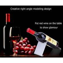 CdyBox Acero Inoxidable Vino Rack Solo Botella de Vino Titular Rack visualización - como en la imagen - Ver 5