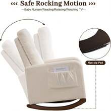 Baby Gliders, Ottomans & Rocking Chairs - White - View 3