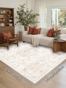 Faux Cashmere Area Rugs For Bedroom, Bohemian Style, Rugs Living Room, 1 Count Home Decor Carpet, Washable Runner Rug, Mat Home Decor For Kitchen, Bathroom, Dining, Fluffy And Simple, Create A Unique, Niche, And Cozy Vibe - Beige - View 7