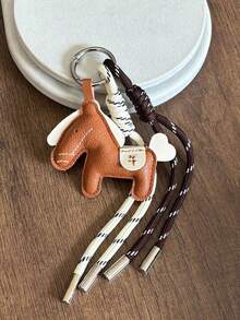 Blogger's Same Style Border Collie Dog Niche Unique Car Key Keychain Bag Charm Couple Braided Lanyard Pendant - Brown - View 8