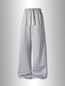 Men's Outdoor Casual Pants - Suitable For All Seasons - Featuring A Loose Straight-Leg Silhouette, Paired With A Basic Drawstring Waistband And Practical Pockets. An Ideal Choice For Fitness, Outdoor Hiking, And Back-To-School - Also Makes A Great Christmas Gift. Spring - Light Grey - View 7