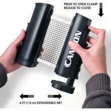 Retractable Table Tennis Net - Clamp-On Portable Net Any Table - Adjustable Length Up To 6 Feet, Fits Tables Up To 2 Inch Thick - Indoor Outdoor - Default - View 6